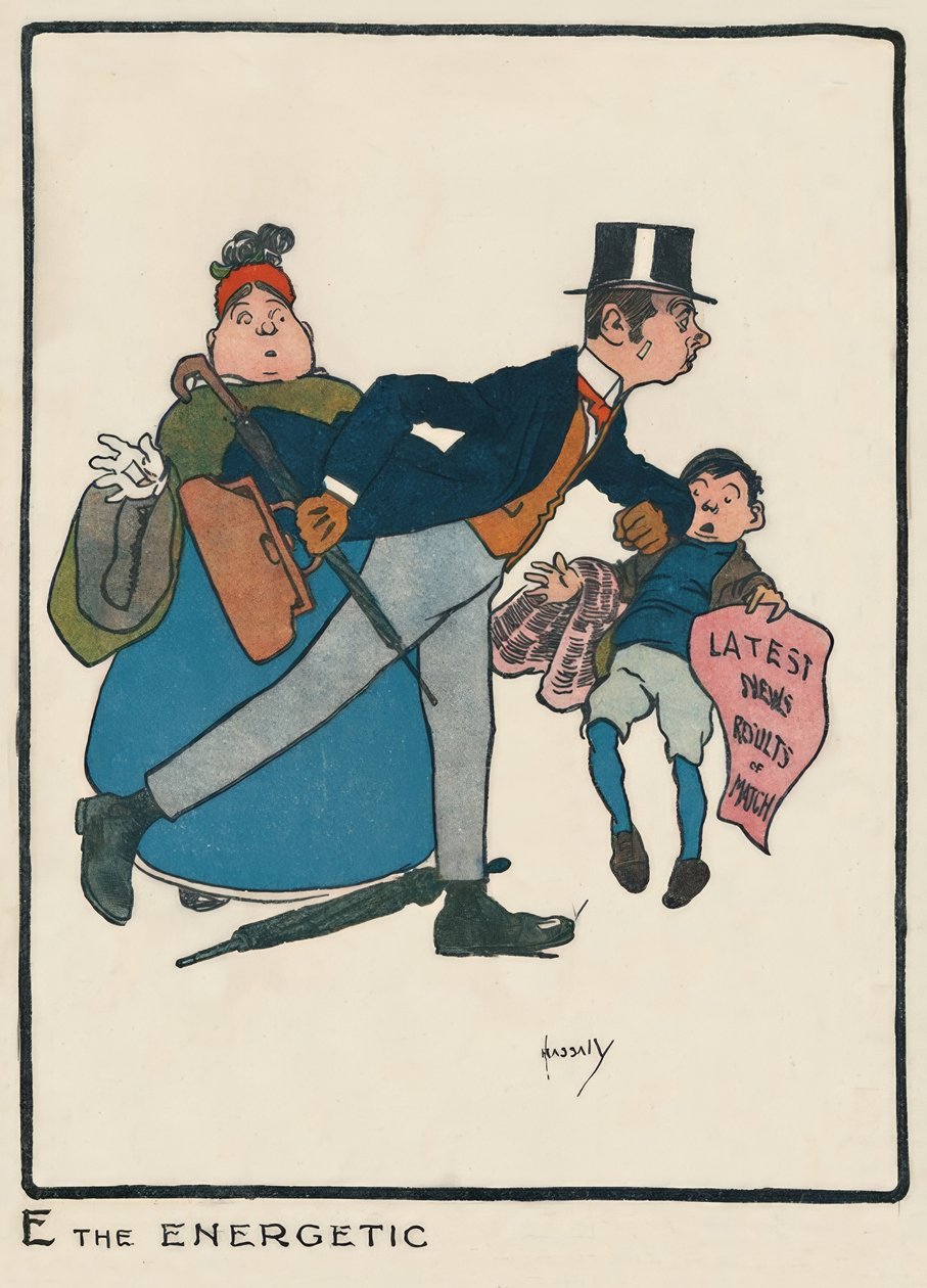E the Energetic - J. Hassall - drawing、1903 作： ジョン・ハッサル