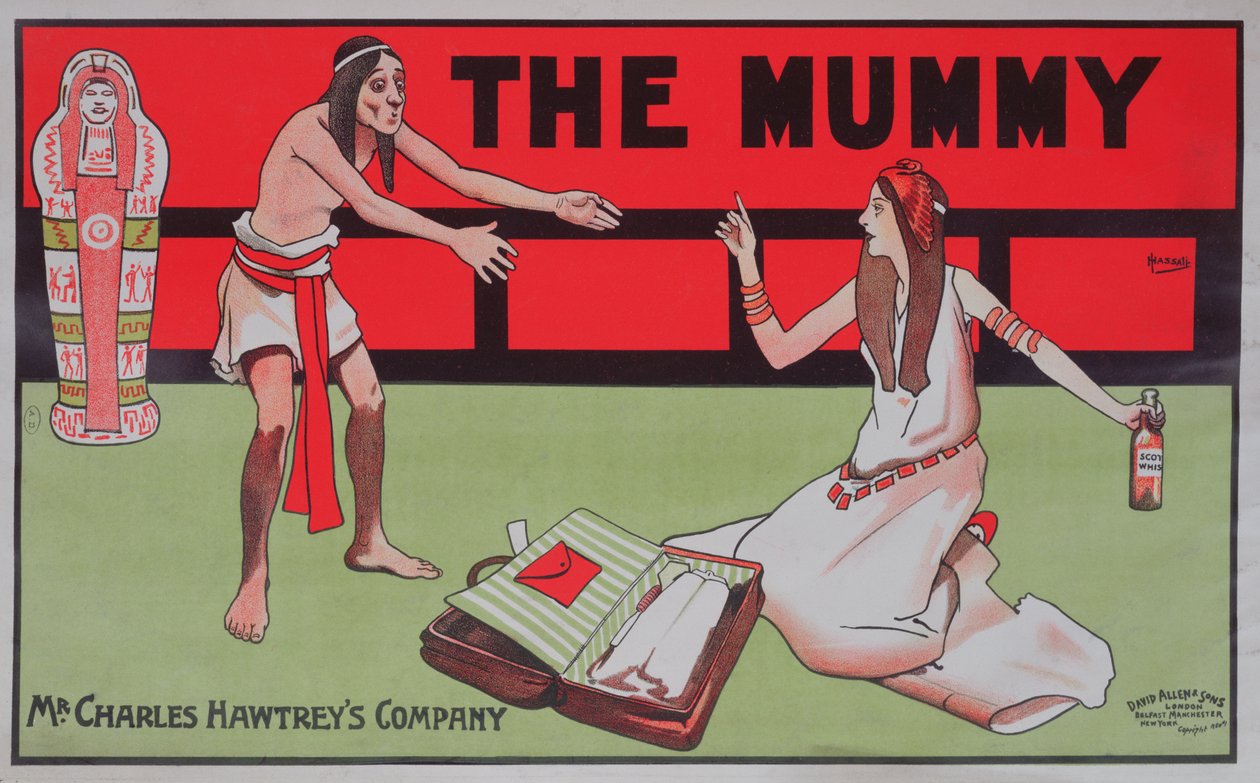 Charles Hawtrey社が製造したウイスキーのポスター広告、1900年頃（カラーリソ） 作： ジョン・ハッサル