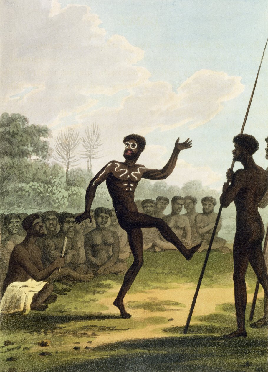 マシュー・デュブール（fl.1813-1820）pubによって刻まれたニューサウスウェールズの原住民のダンス。 1813 作： ジョン・ヘヴィサイド・クラーク