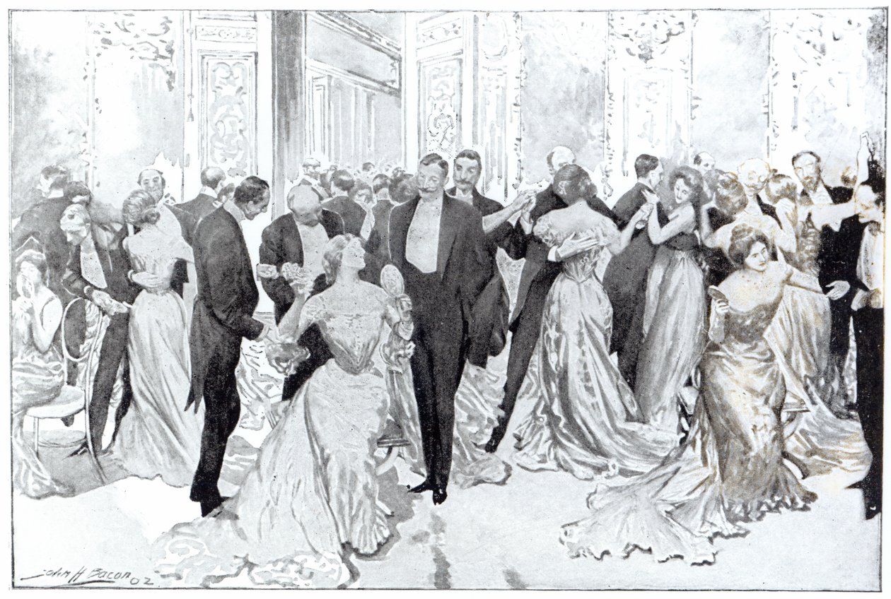 The Cotillon、「Daily Life Upstairs」、1902年（リトグラフ） 作： ジョン・ヘンリー・フレデリック・ベーコン