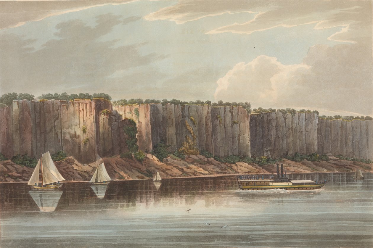 The Palisades No.19 of The Hudson River Portfolio, 1823-24. 作： ジョン・ヒル