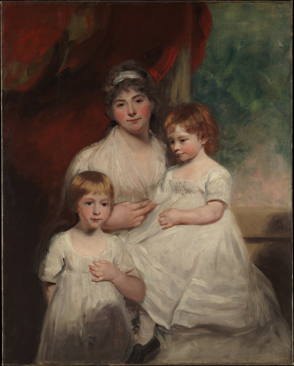 ジョン・ガーデン夫人（アン・ガーデン、1769年～1842年）とその子供たち、ジョン（1796年～1854年）とアン・マーガレット（1793年生まれ） 作： ジョン・ホップナー
