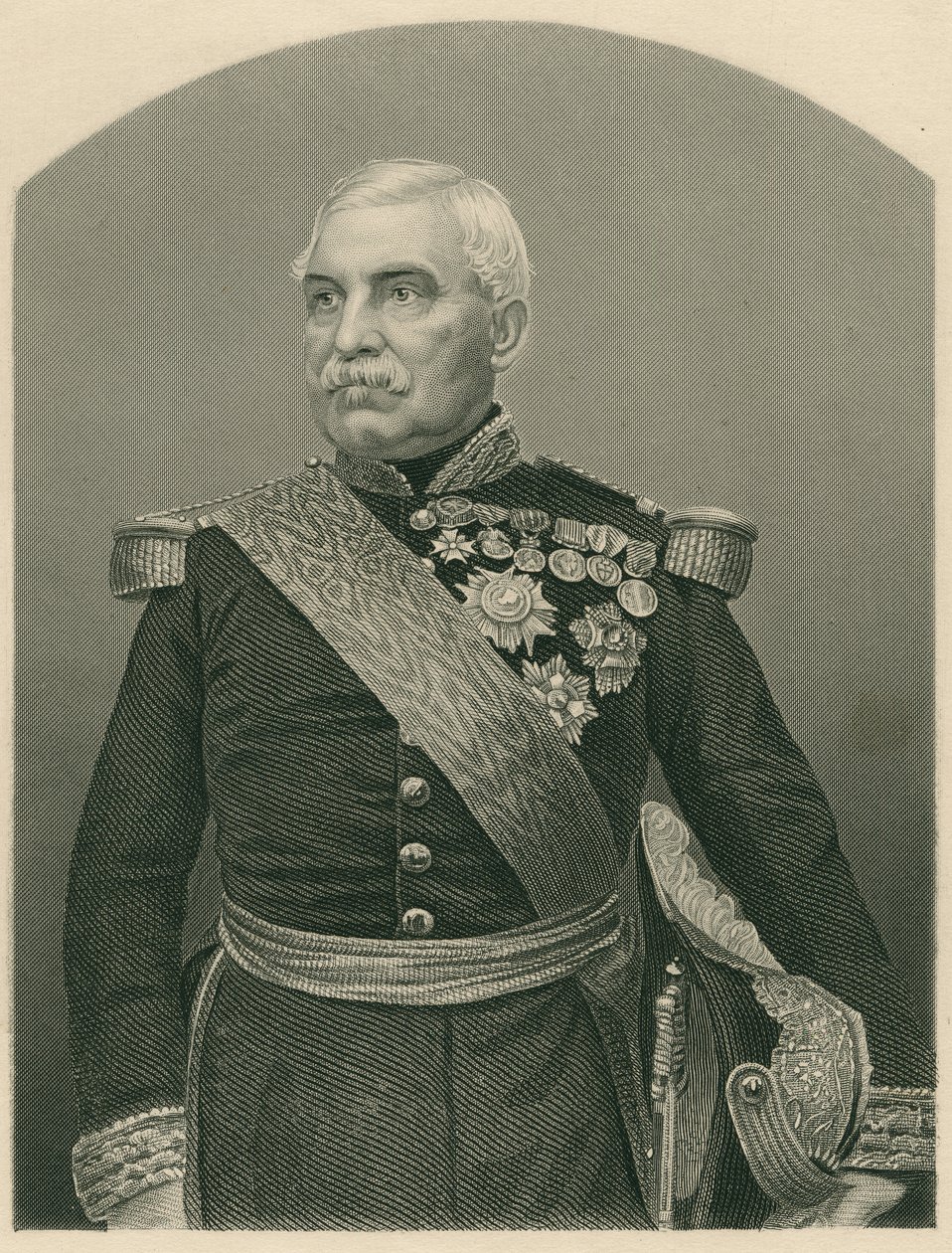 狙えるジャン・ジャック・ペリシエ（1794-1864）マラコフ公 作： ジョン・ジャベス・エドウィン・ペイズリー・メイオール