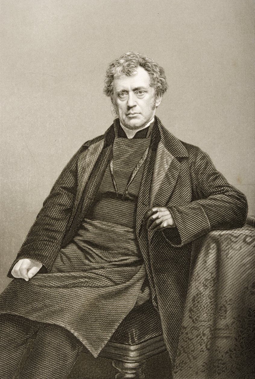 ジェームズプリンスリー（1804-69）、「著名な人物の応接室、第2巻」（1860年、ロンドンで出版）の写真からDJパウンドが彫刻 作： ジョン・ジャベス・エドウィン・ペイズリー・メイオール