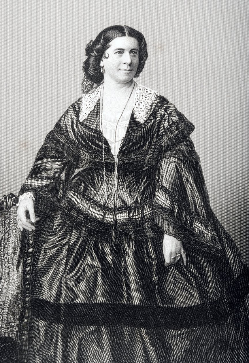 マダムアンナビショップ（1810-84）は、DJパウンドが1860年にロンドンで出版した「著名な人物の応接室、第2巻」の写真から彫刻されています。 作： ジョン・ジャベス・エドウィン・ペイズリー・メイオール
