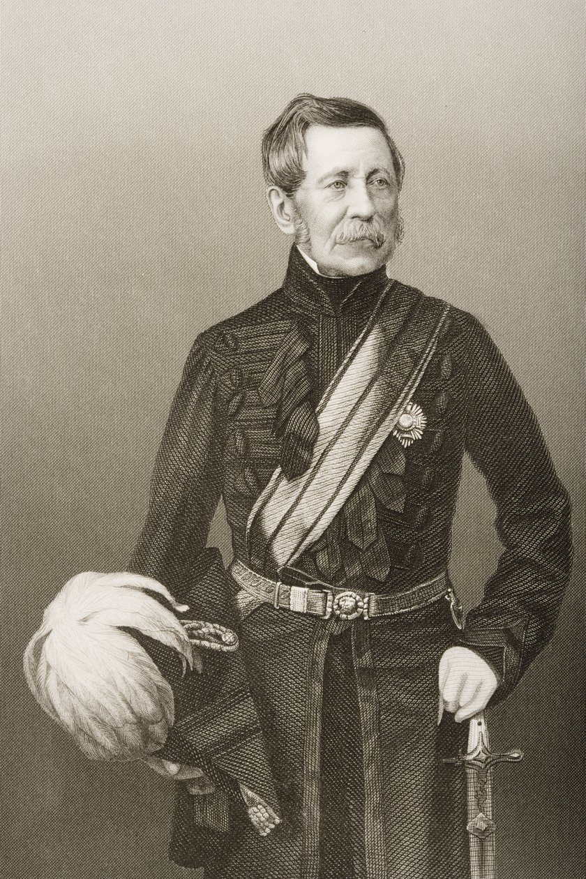 ジョンフォックスバーゴイン卿（1782-1871）は、DJパウンドが「著名な人物の応接室、第2巻」の写真から1860年にロンドンで出版したものを彫刻したものです。 作： ジョン・ジャベス・エドウィン・ペイズリー・メイオール