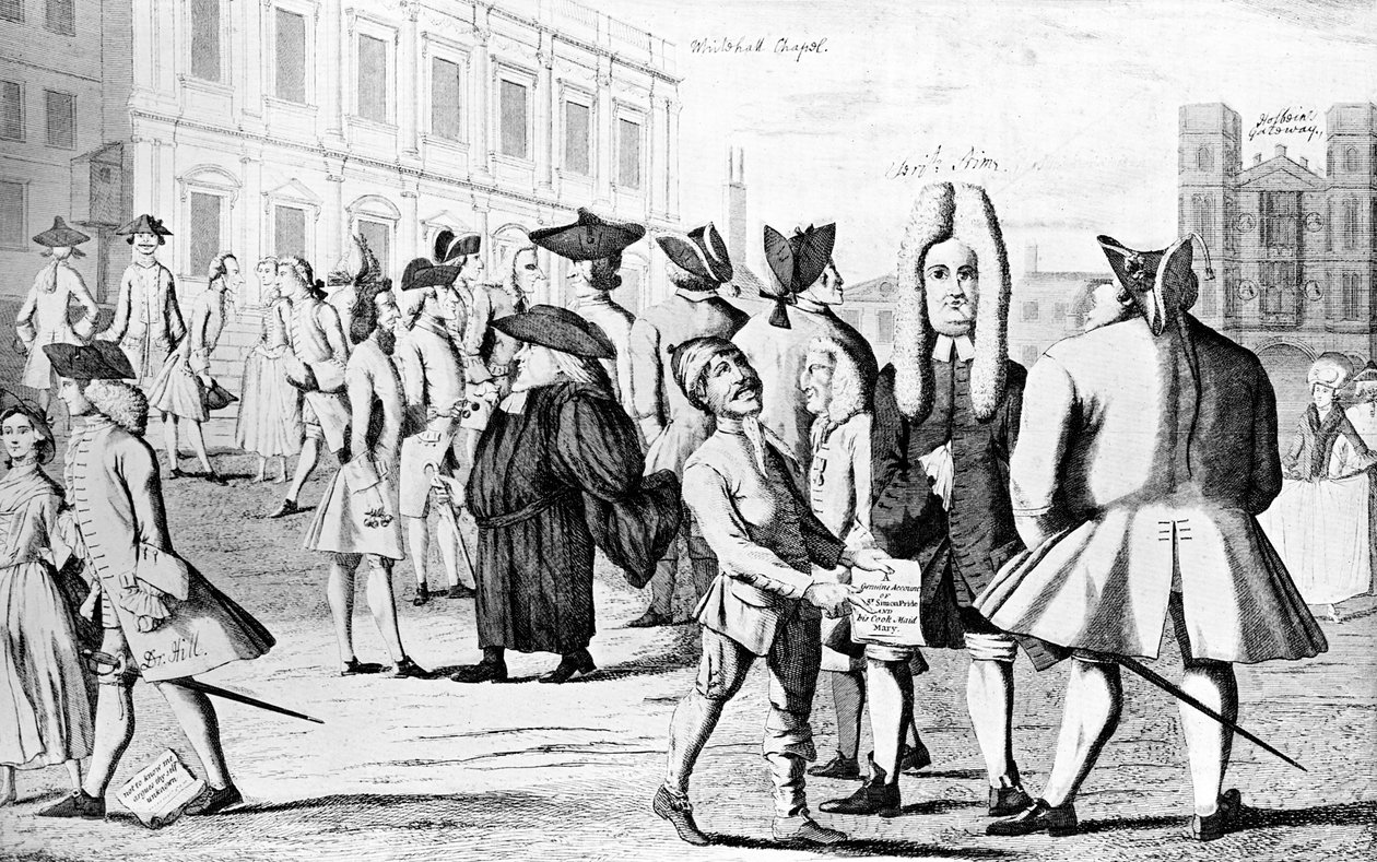 フリーク、または現在の1752年のCarracturas 作： ジョン・ジューン