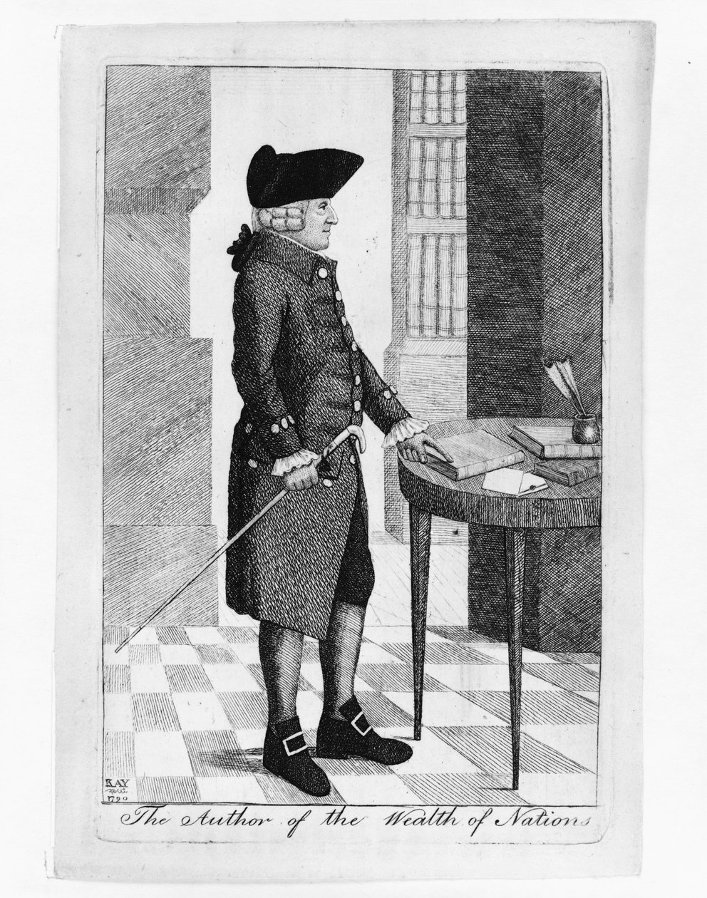 アダム・スミスの肖像1723-1790 1790年、国の富の著者 作： ジョン・ケイ