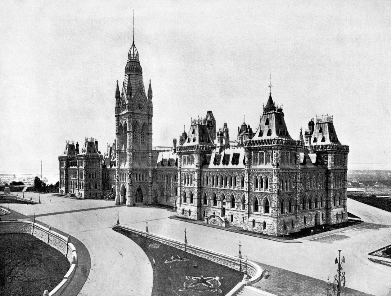 国会議事堂、オタワ、カナダ、1893年。 作： ジョン・L・ストッダード