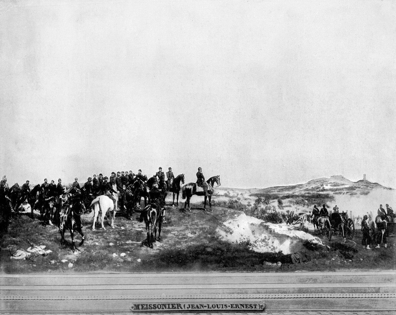 ソルフェリーノの戦いでのナポレオン3世、1859年、1893年。 作： ジョン・L・ストッダード