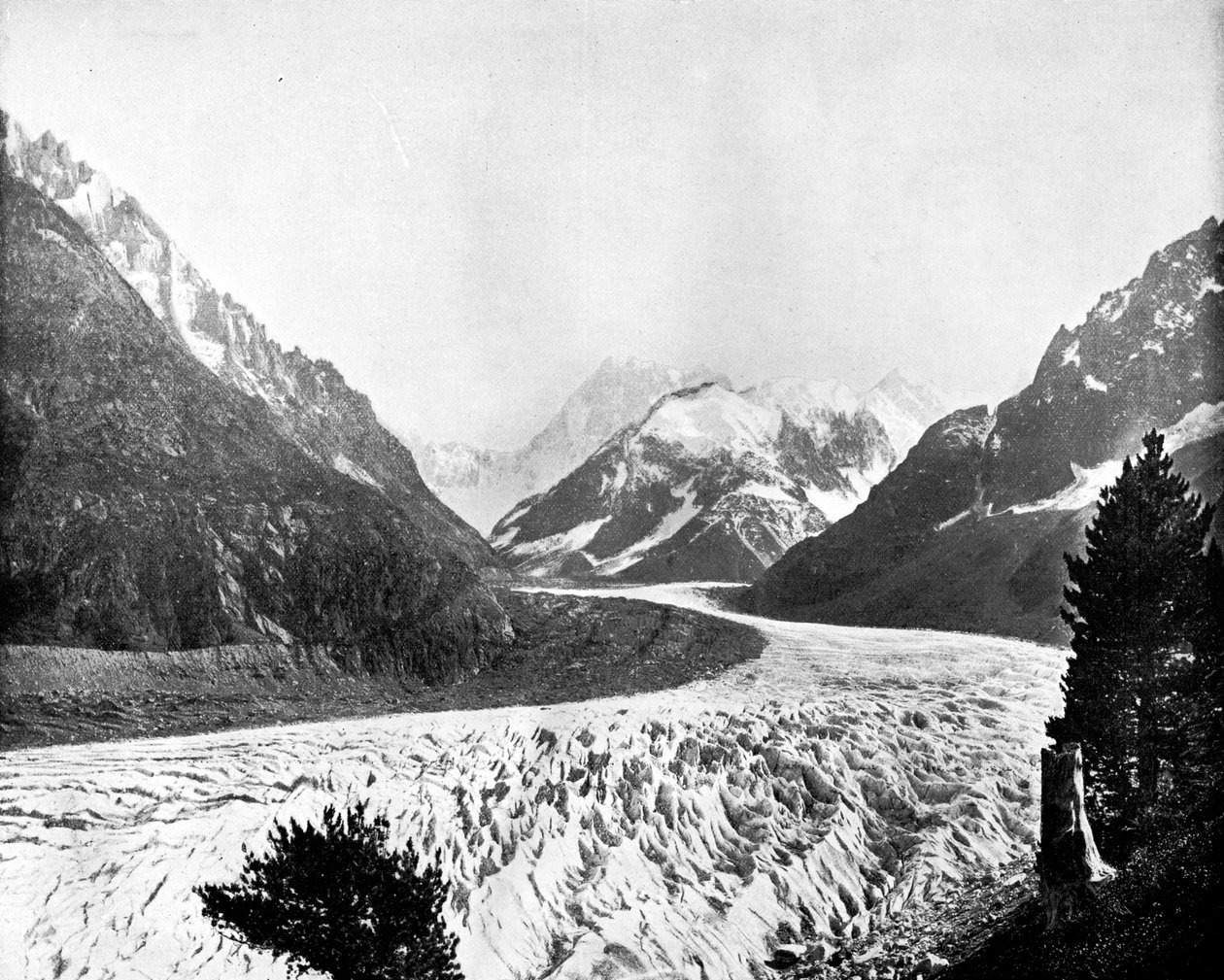 Mer De Glace、スイス、1893年。 作： ジョン・L・ストッダード
