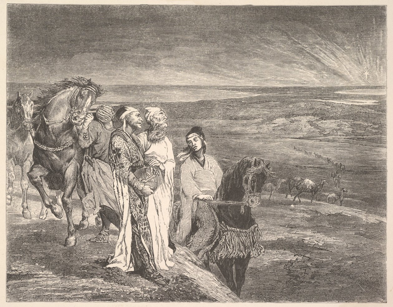 The Wise Men out of the East」（1868年）。 作： ジョン・ラ・ファージ