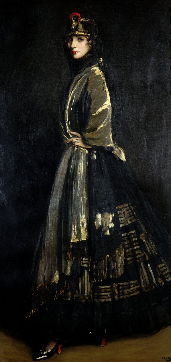 黒と金のヘーゼル、1916 作： ジョン・レイバリー