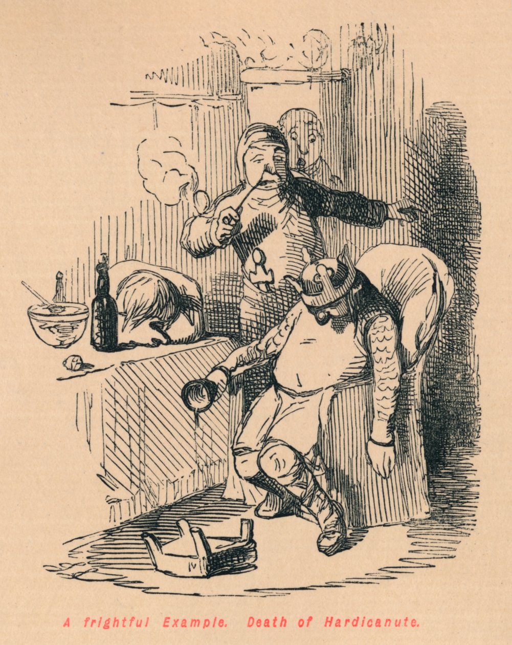 恐ろしい例。ハルディカヌートの死、c1860、c1860 作： ジョン・リーチ