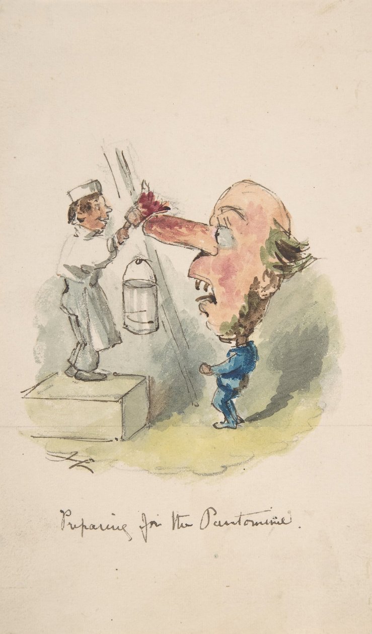 パントマイムの準備、1836～64年。 作： ジョン・リーチ