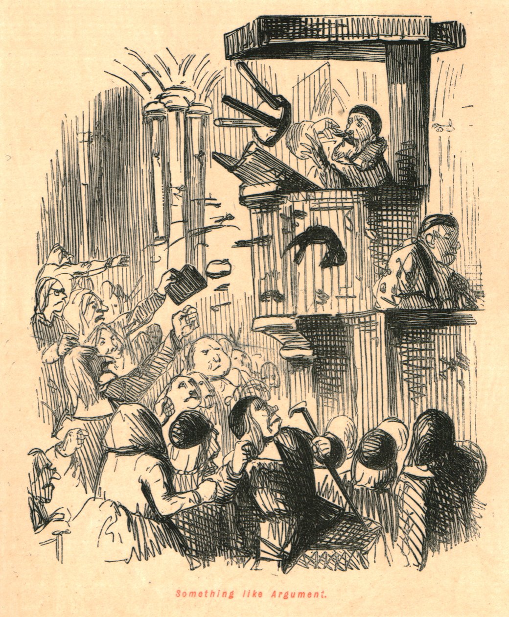 議論のようなもの、1897年。 作： ジョン・リーチ