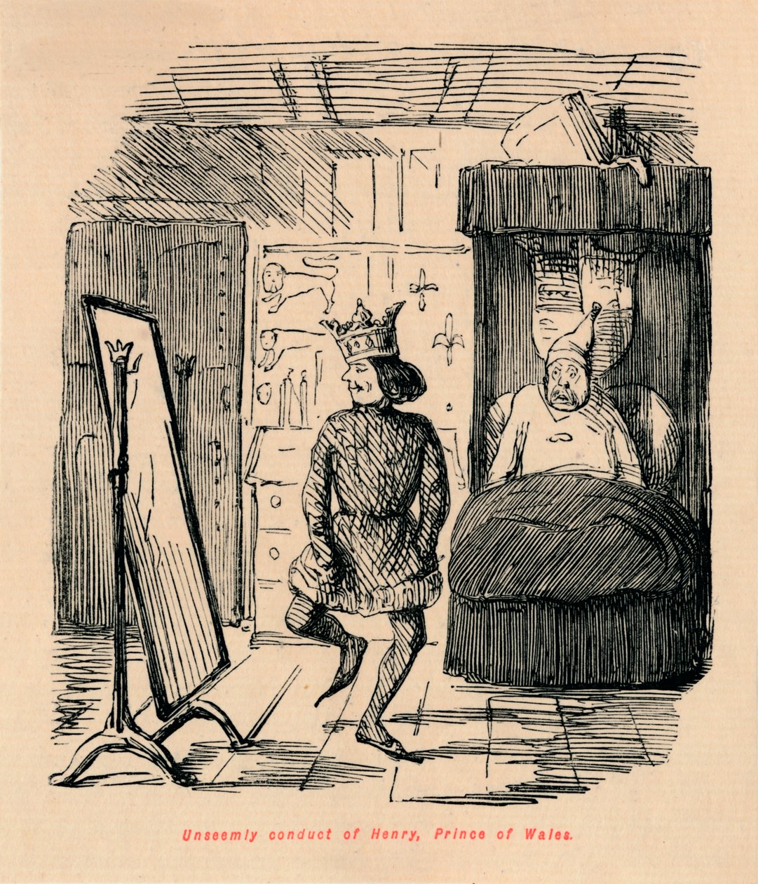ヘンリー、プリンスオブウェールズ、c1860、c1860の不審な行為 作： ジョン・リーチ