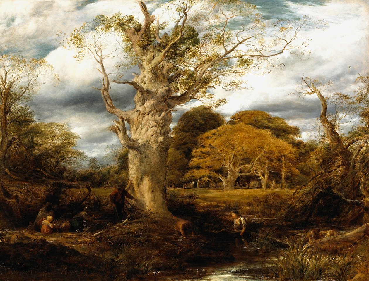 木のシーン、1844 作： ジョン・リンネル