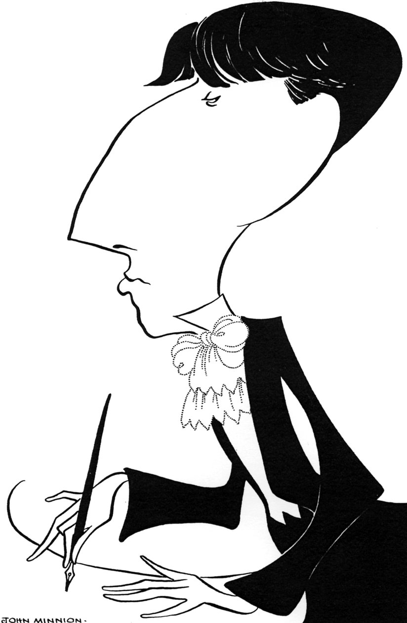 オーブリー・ビアズリー、風刺画、20世紀（ドローイング） 作： ジョン・ミニオン