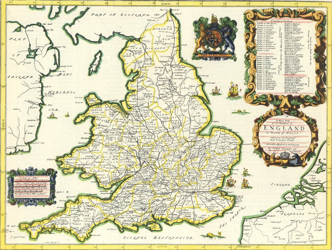 ブリタニアアトラス、1675年 作： ジョン・オギルビー