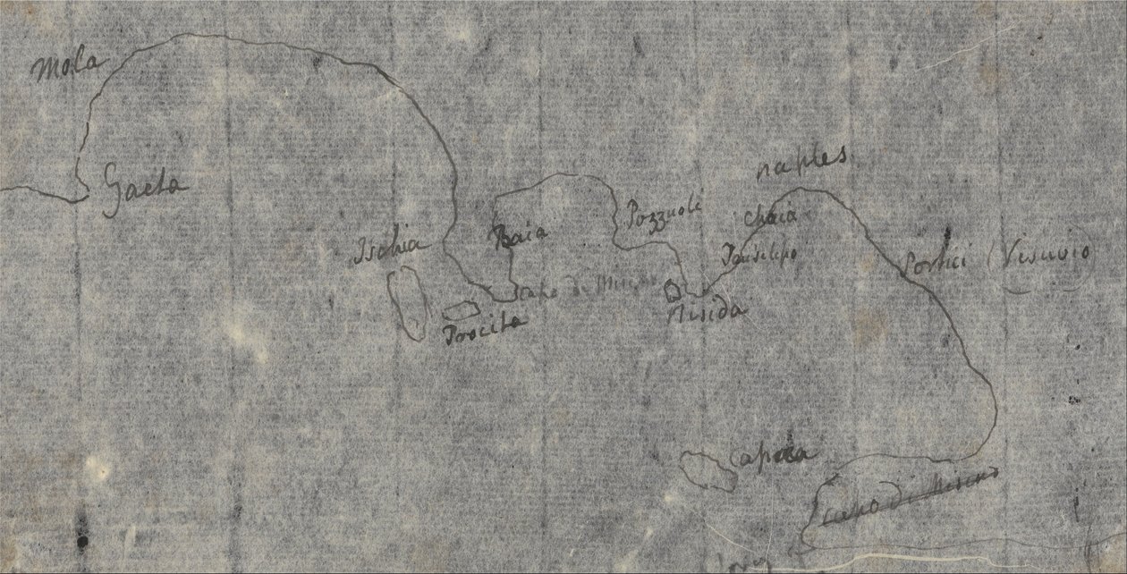 ナポリ湾の地図 作： ジョン・ロバート・コーズ