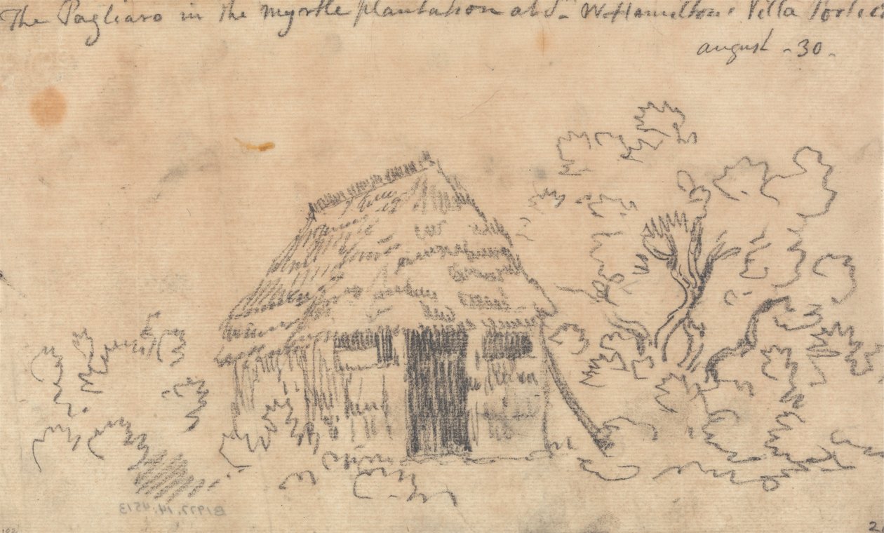 O Pagliaro na Myrtle Plantation na Villa de Sir William Hamilton, Portici 作： ジョン・ロバート・コーズ