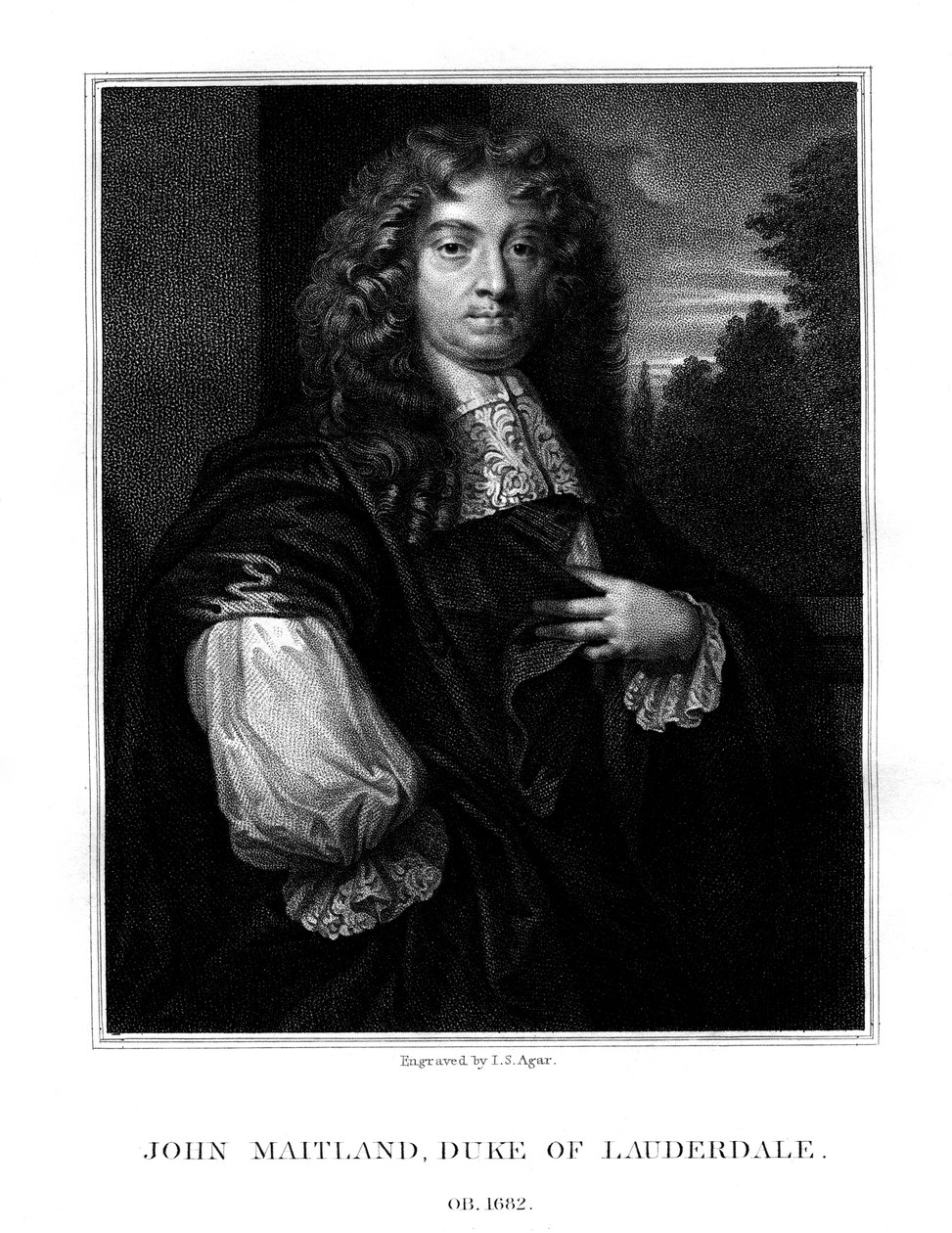 ジョンメイトランド、初のローダーデール公、スコットランドの政治家、1825年。 作： ジョン・サミュエル・アガー