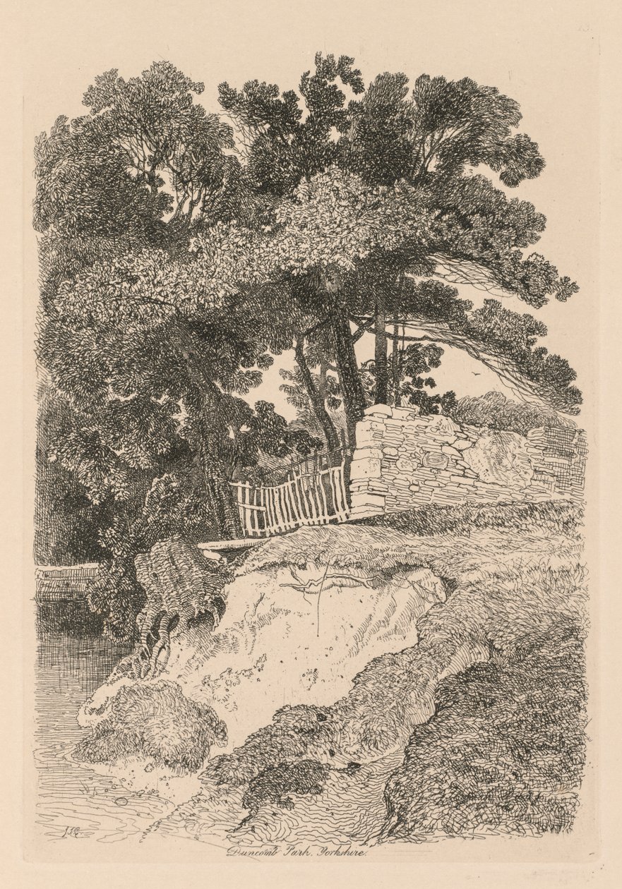 Liber Studiorum: Plate 13, Duncomb Park, Yorkshire: No. 5 作： ジョンセルコットマン