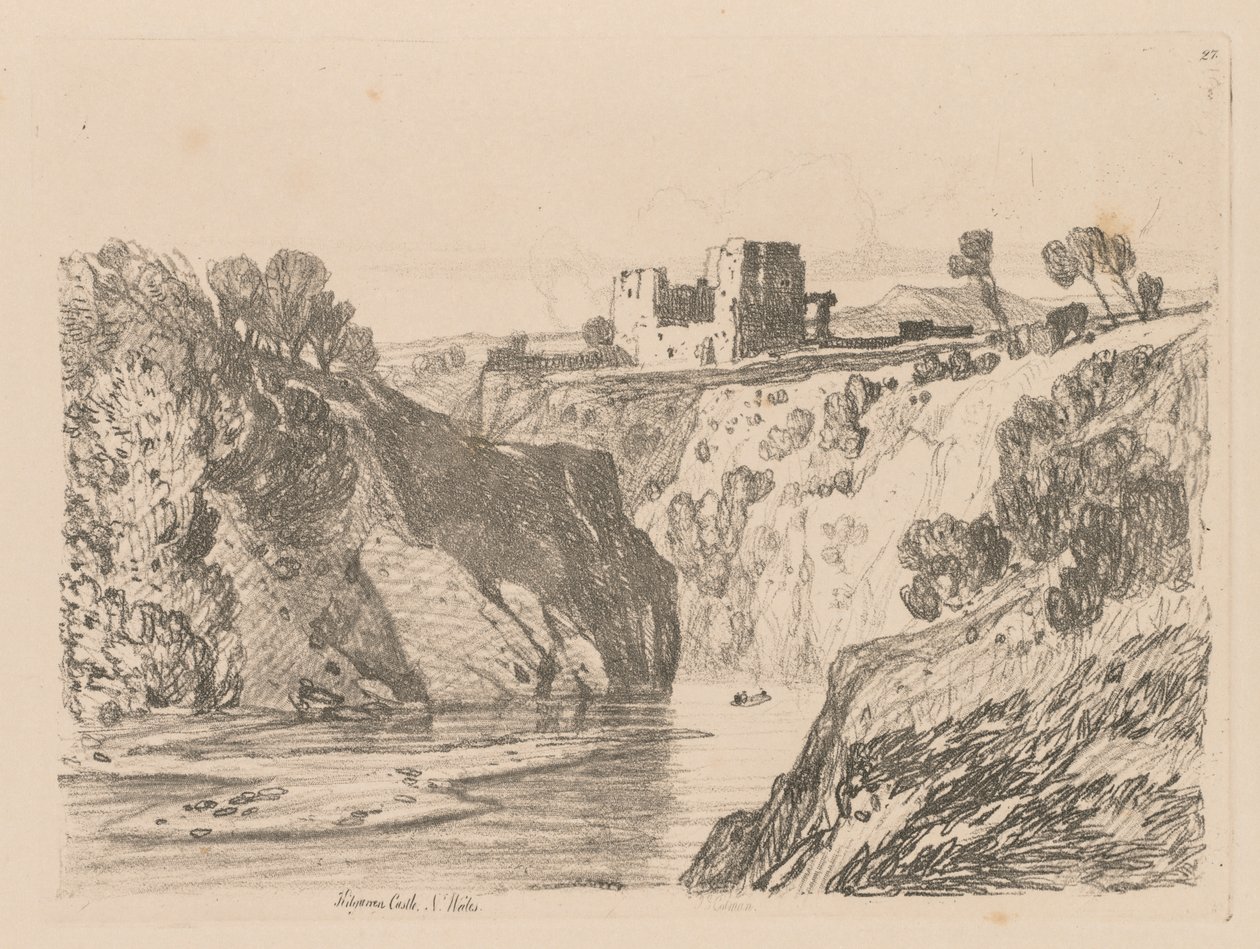 Liber Studiorum: Plate 27, Kilgarren Castle, N. Wales 作： ジョンセルコットマン