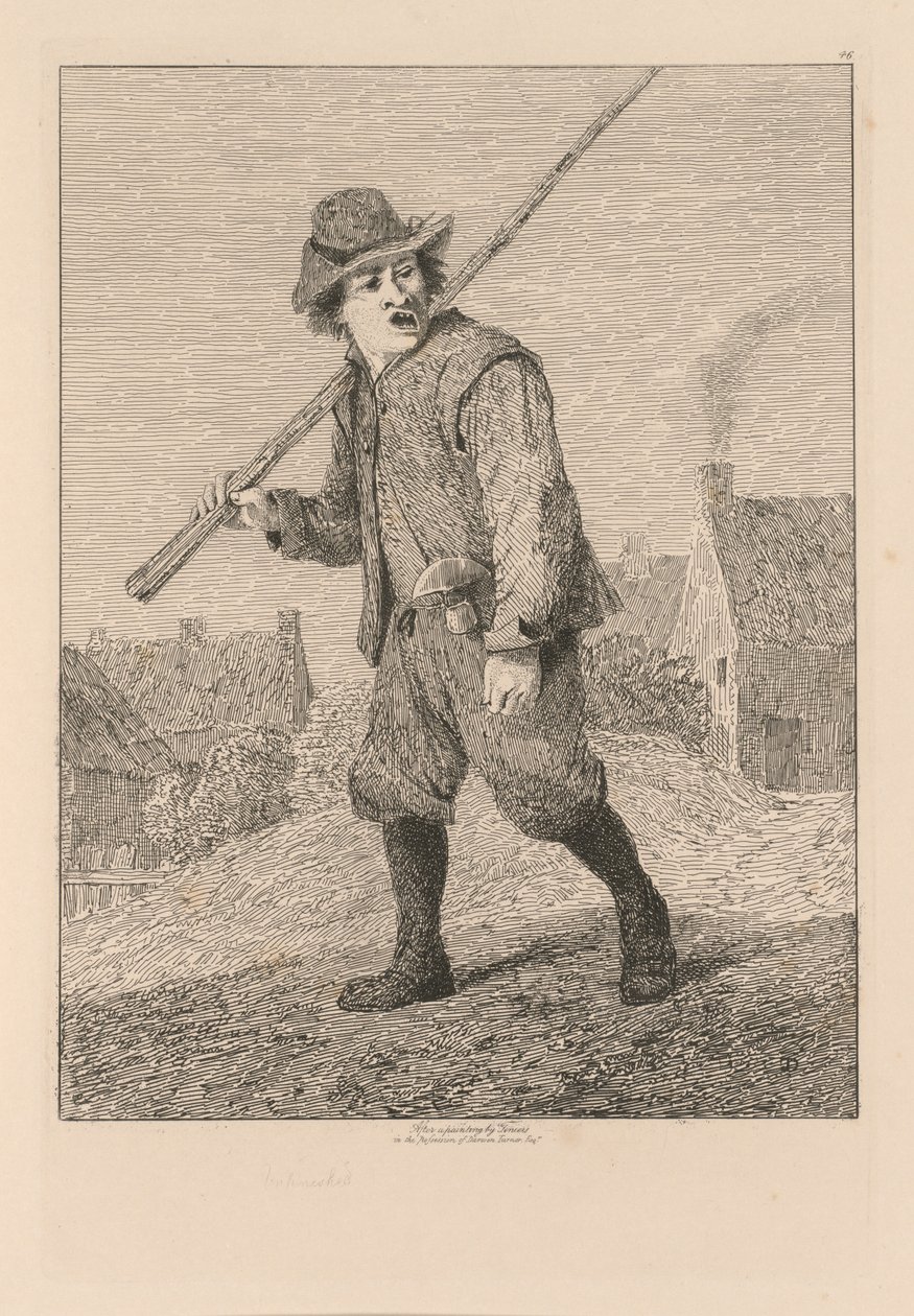 研究は、Teniers、1838年後の無料のプレート46スケッチです。 作： ジョンセルコットマン