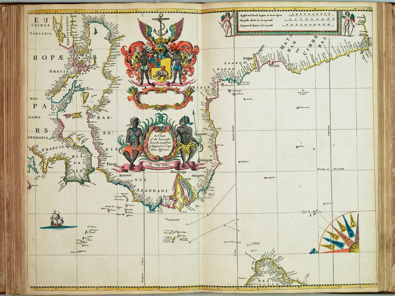 イングランドのランズエンドからボナ・エスペランカ岬までの海岸図 作： ジョン・セラー