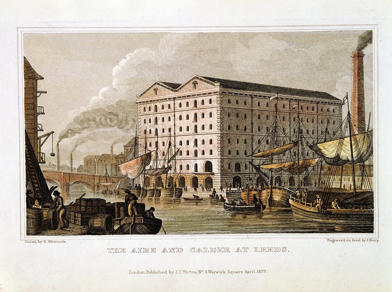 Aire and Calder Navigation、リーズ、ヨークシャー、1828 作： ジョン・シュリー