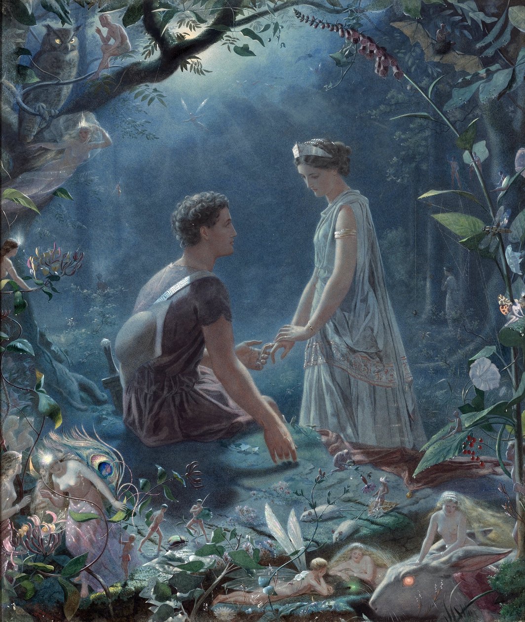 真夏の夜の夢～ハーミアとライサンダー、真夏の夜の夢～ジョン・シモンズ（1823～1876）作 作： ジョン・シモンズ