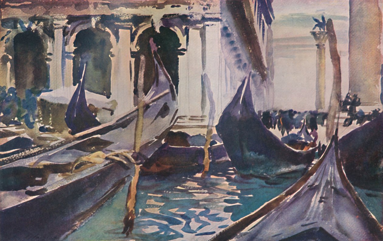 ピアツェッタのゴンドラ、c1904、1925年。 作： ジョン・シンガー・サージェント
