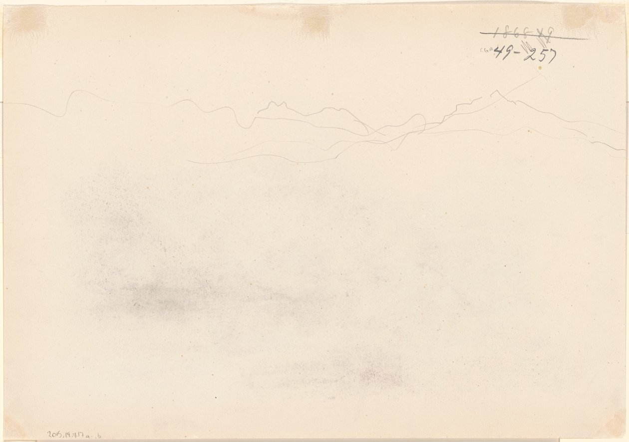 山［裏面］、1869年 作： ジョン・シンガー・サージェント