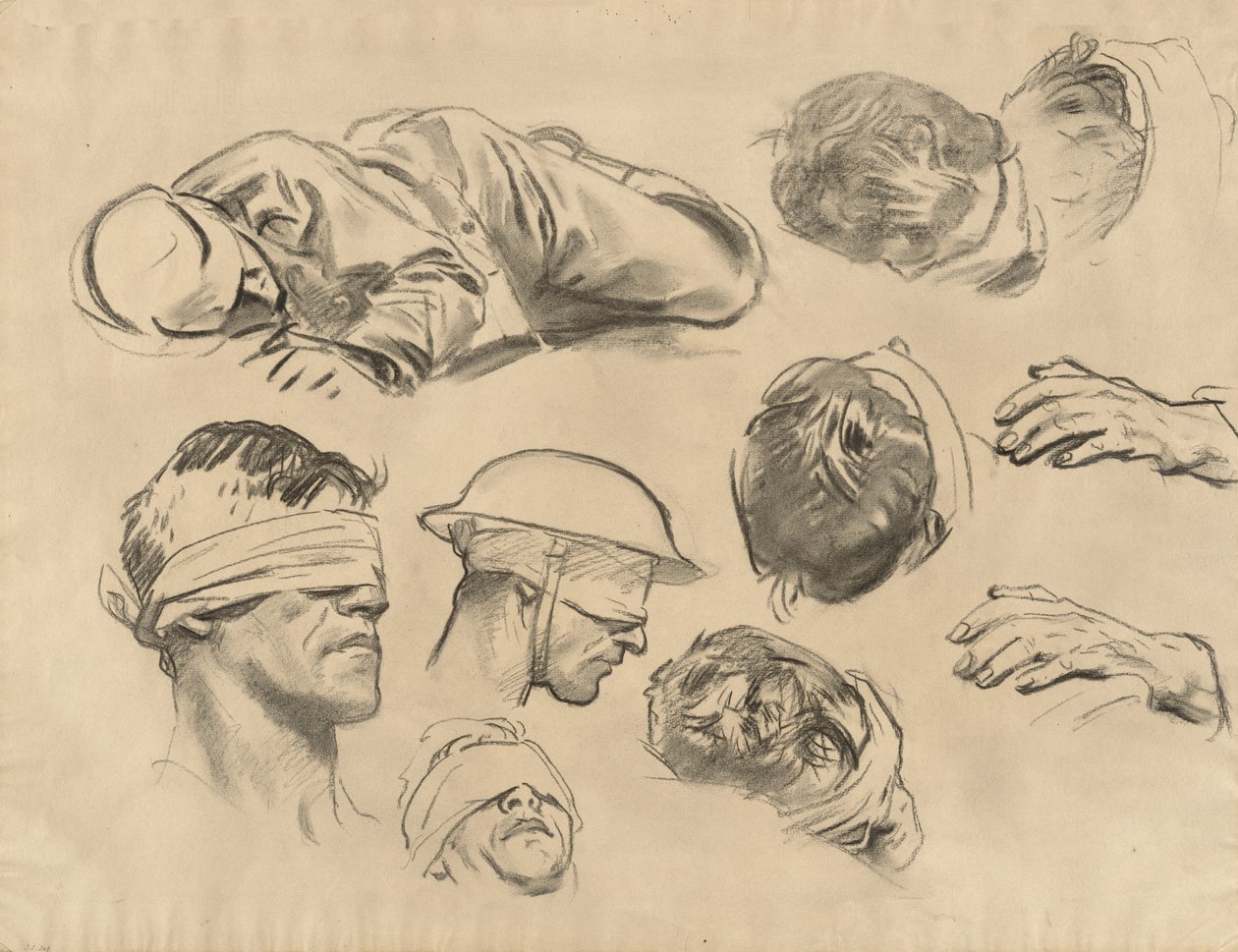 ガス化のための研究、1918-1919年。 作： ジョン・シンガー・サージェント