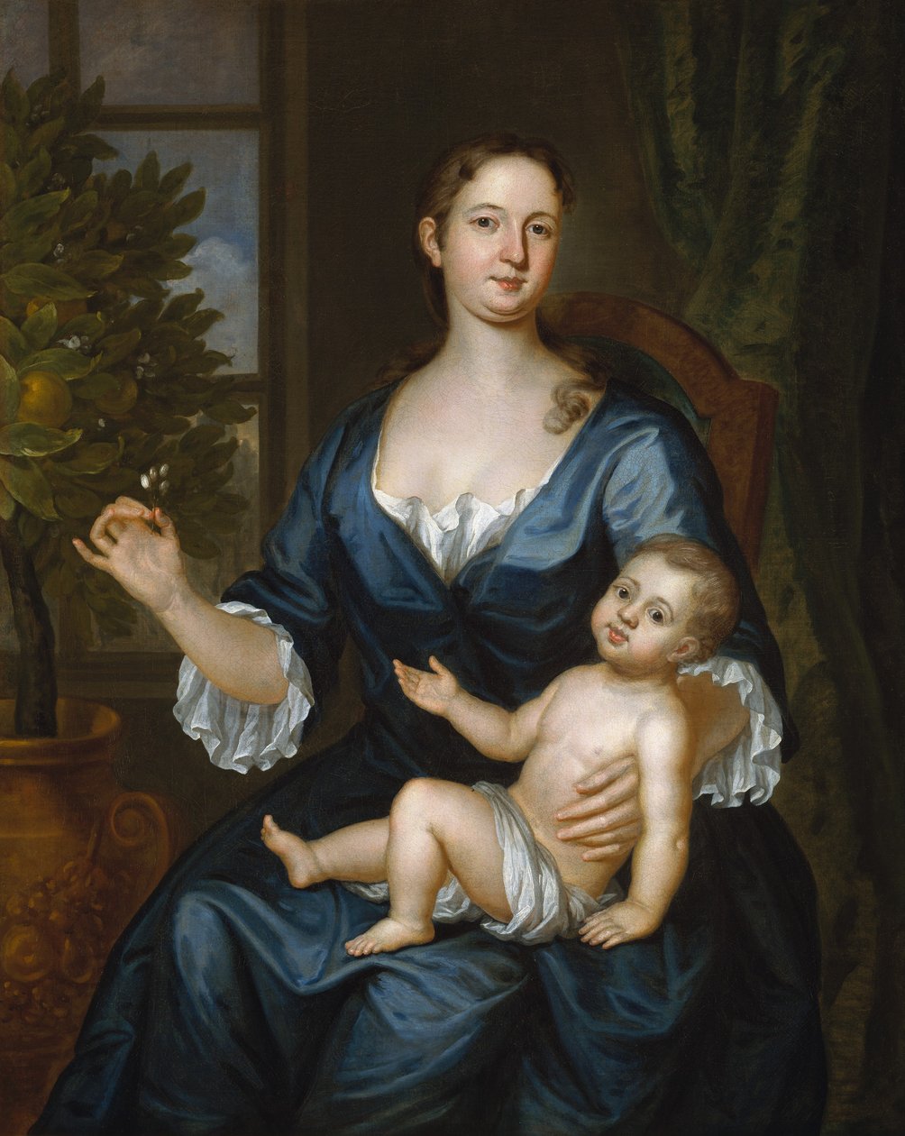 フランシスブリンリー夫人と息子のフランシス、1729年。 作： ジョン・スミバート