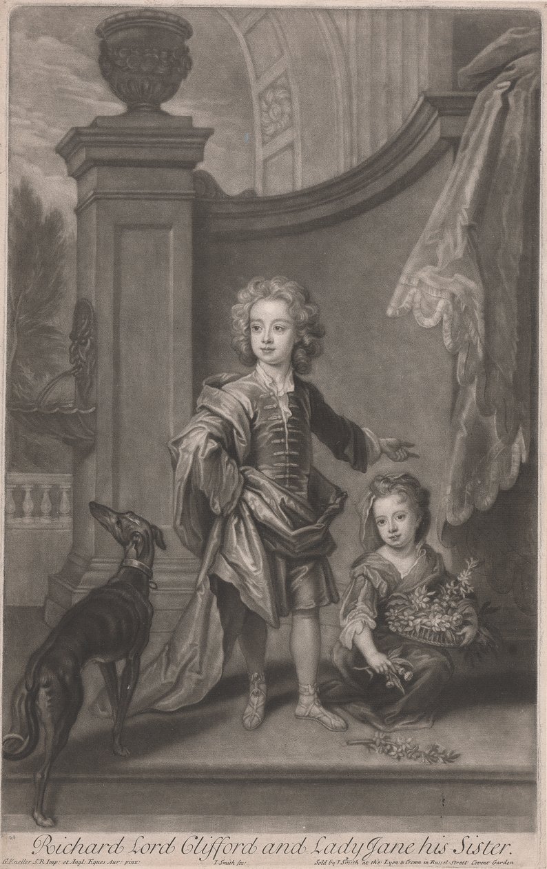 リチャード、クリフォード卿 (1695-1753) と彼の姉妹、ジェーン ボイル夫人 (d. 1780) 作： ジョンスミス