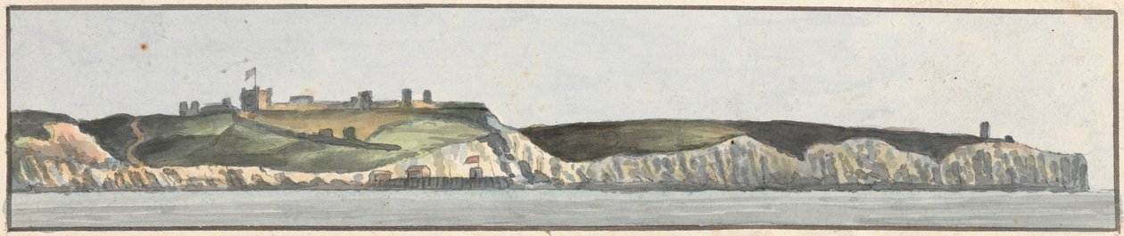 Castelo de Dover, Nordeste, 1/2 Norte (um dos cinco desenhos em uma montagem) 作： ジョン・トーマス・セール