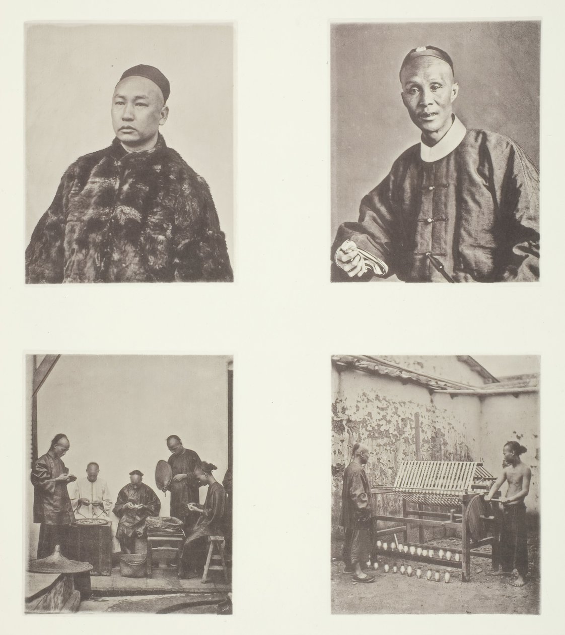 A Cantonese Gentleman, A Cantonese Gentleman, Schroffing Dollars, Reeling Silk, c. 1868年。 作： ジョン・トムソン