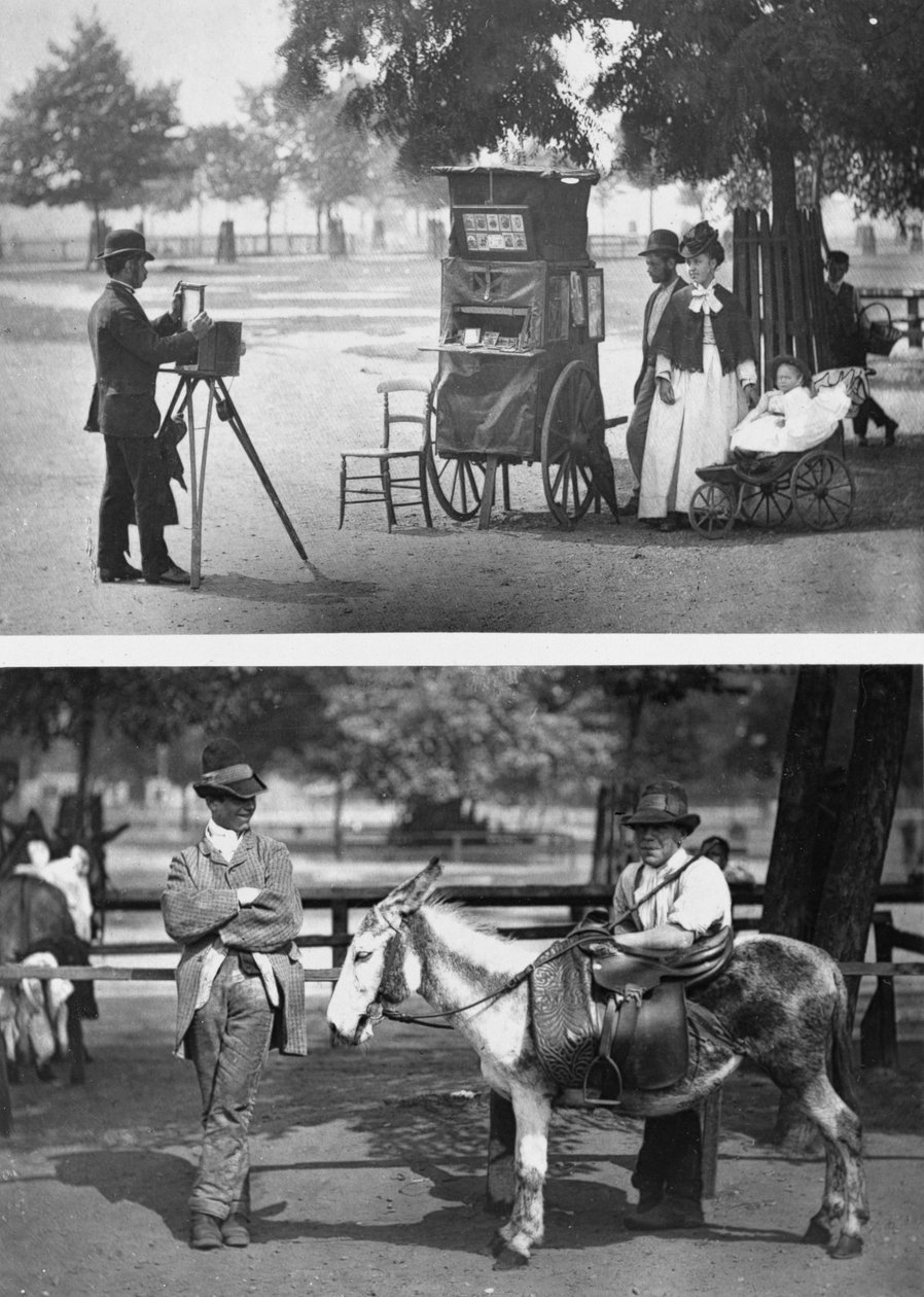 コモンの写真と雇うの待機、1876-77（woodburytype） 作： ジョン・トムソン