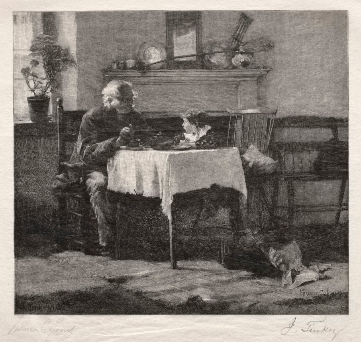 信頼の交換、1887年。 作： ジョン・ティンキー