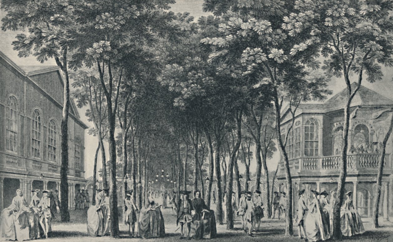 メリルボーン庭園の社会、1755年、1920年 作： ジョン・ティニー