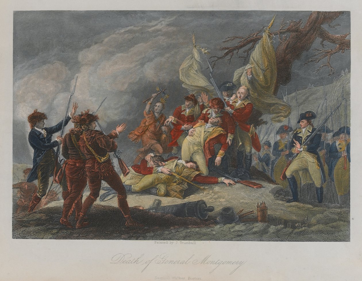 モンゴメリー将軍の死、1775年 作： ジョン・トランブル