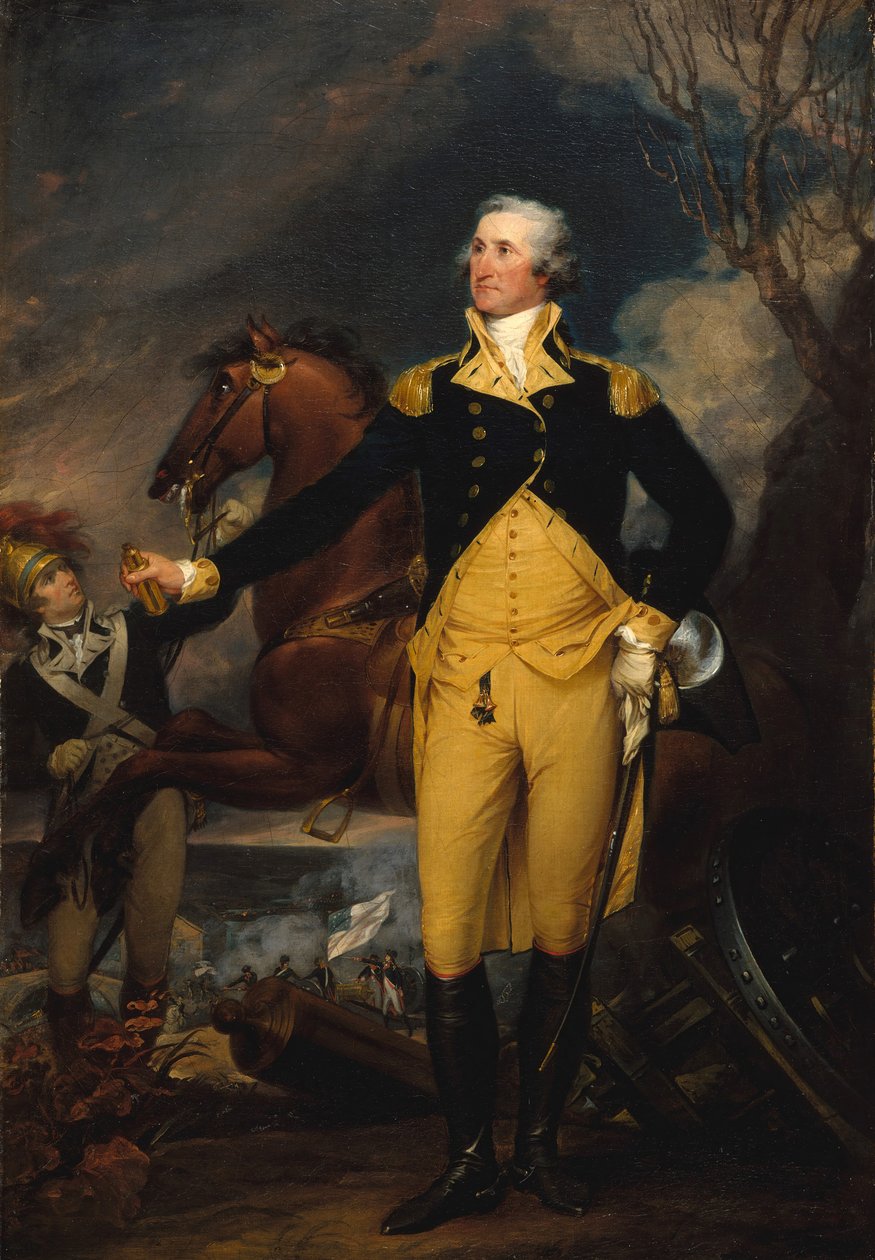 トレントンの戦い前のジョージ・ワシントン。 1792-94。 作： ジョン・トランブル