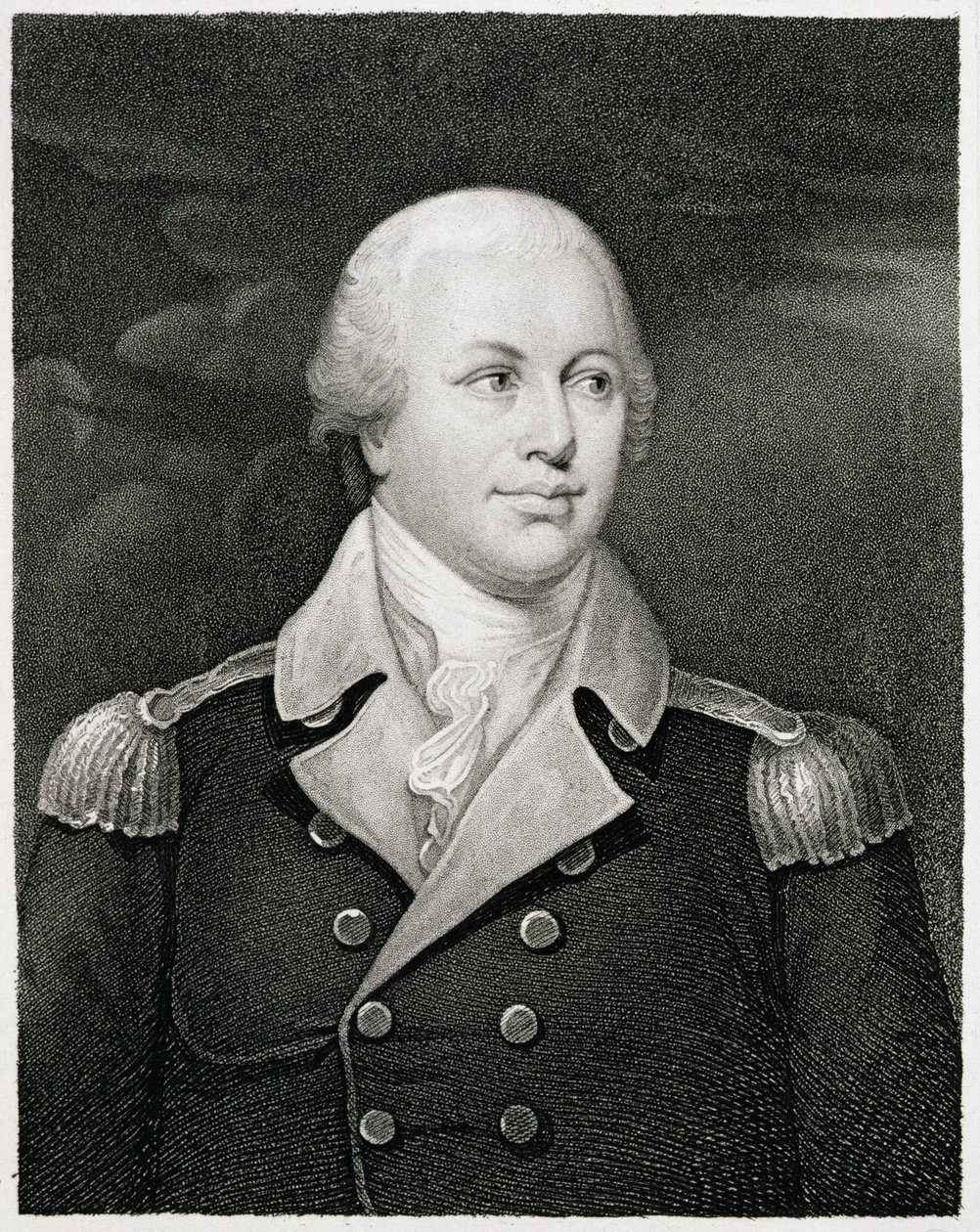 ジョン・B・フォレスト（1814-70）によって刻まれたナサニエル・グリーン少将（1742-86） 作： ジョン・トランブル