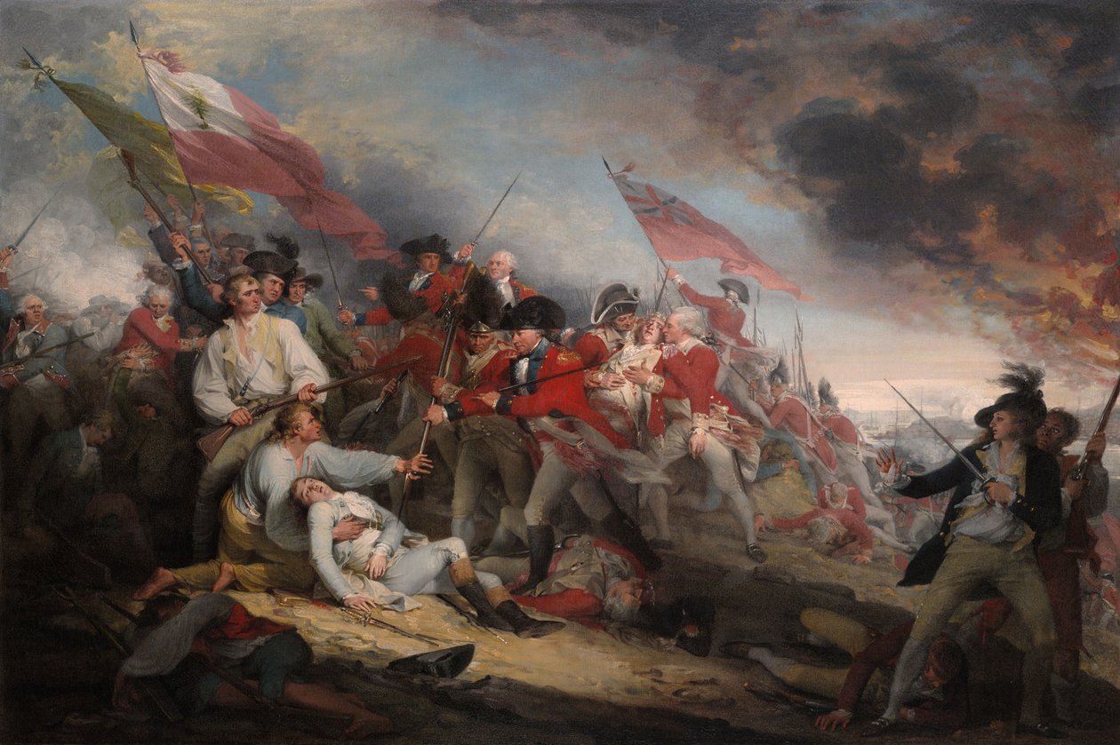 バンカーズ・ヒルの戦い、1775年6月17日 作： ジョン・トランブル