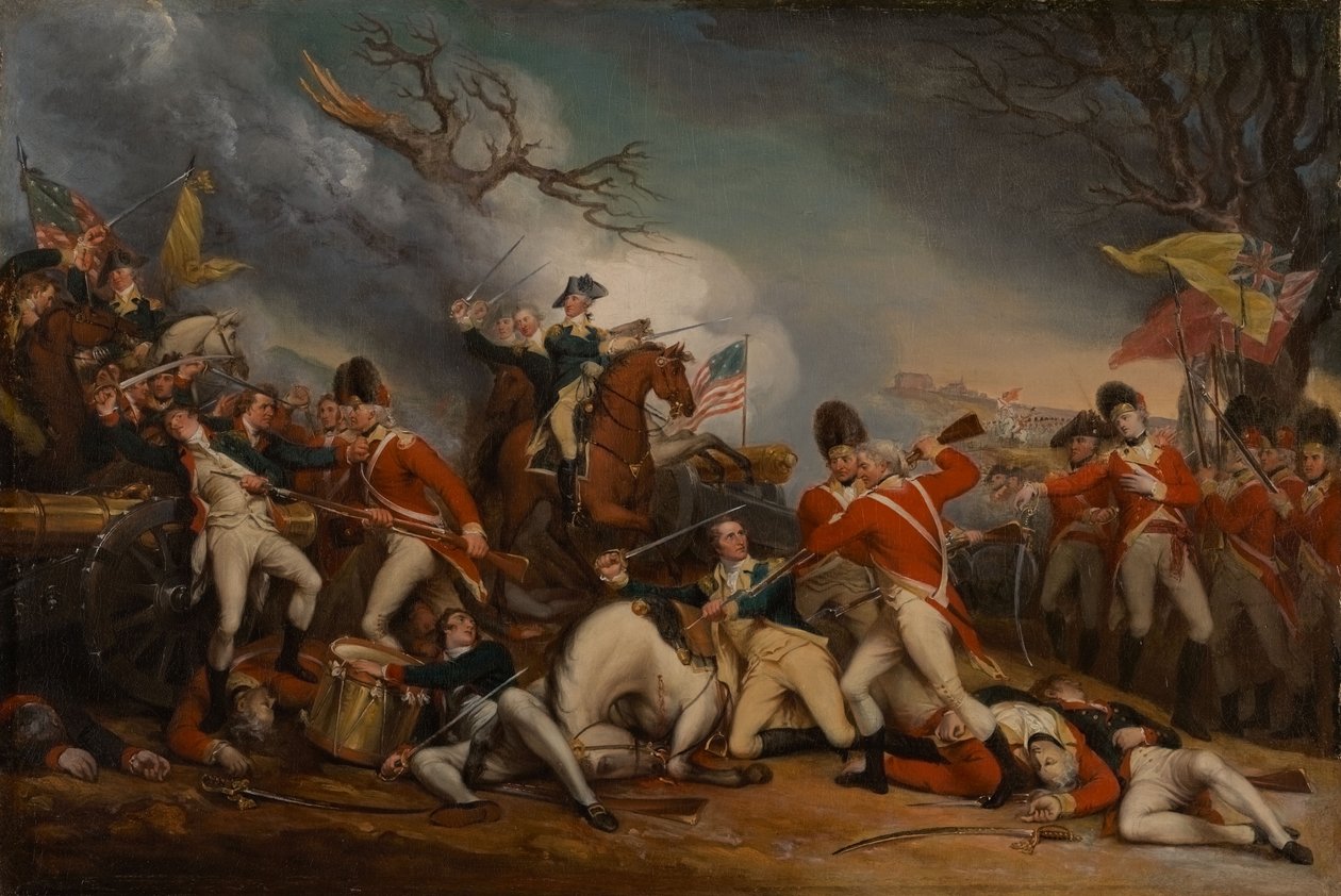 1777年1月3日、プリンストンの戦いにおけるマーサー将軍の死 作： ジョン・トランブル