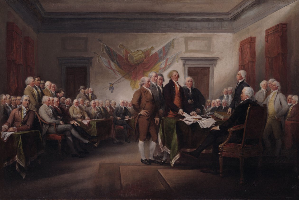 独立宣言、1776年7月4日 作： ジョン・トランブル