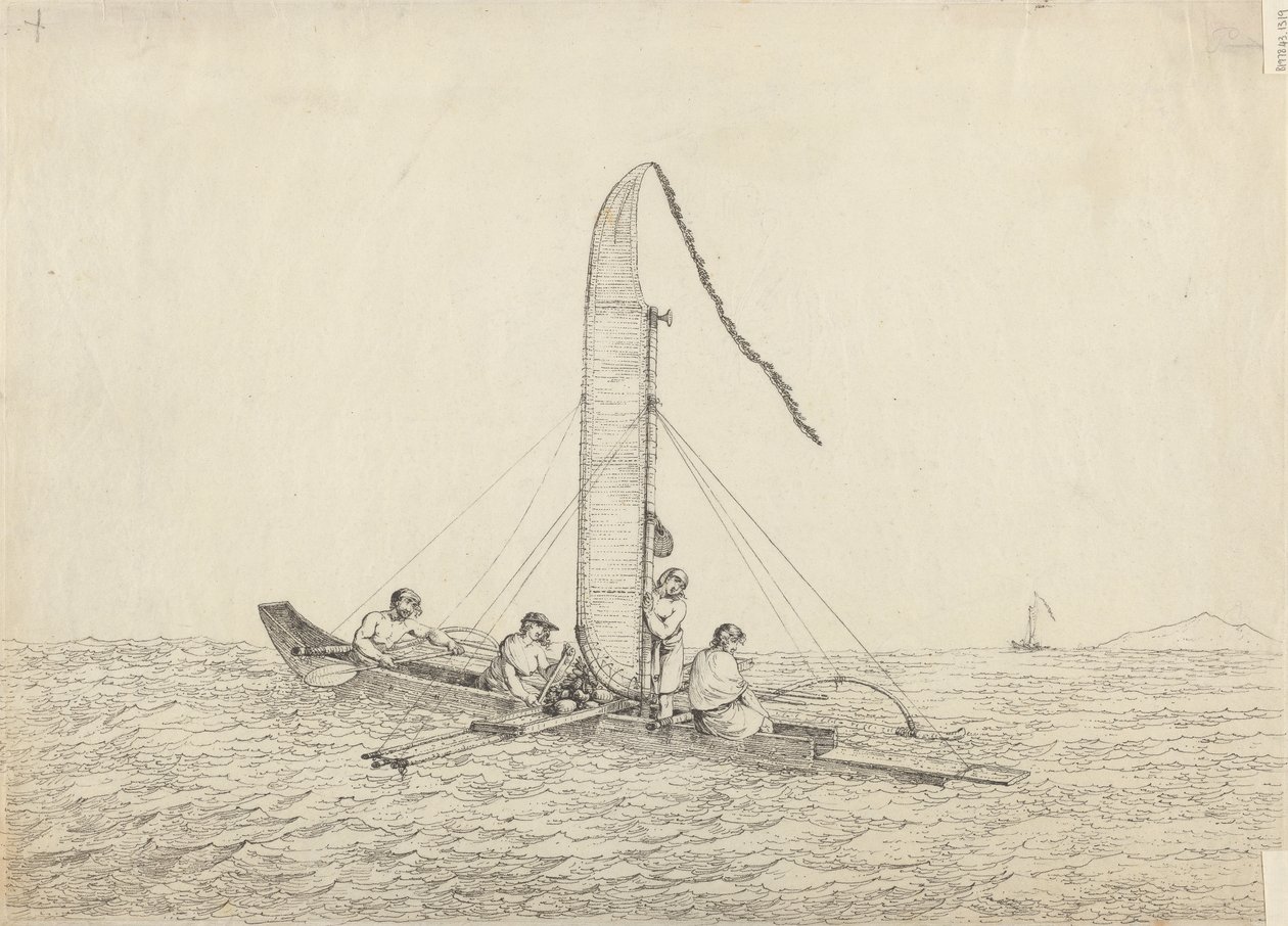 Uma canoa à vela de Otaheite 作： ジョン・ウェバー